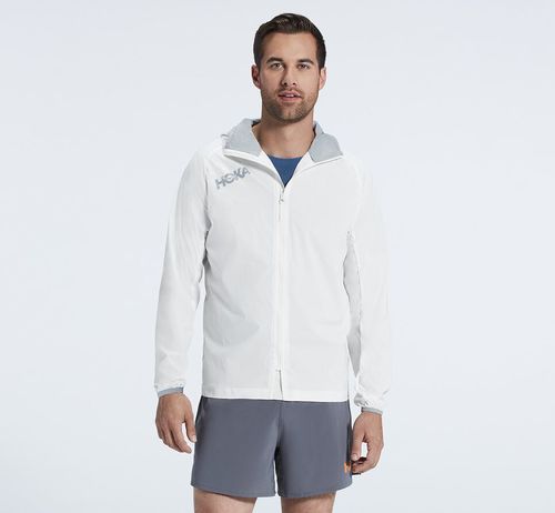 Hoka One One Herre Full-zip Wind Jakker Yttertøy Hvit Norge-02GQI